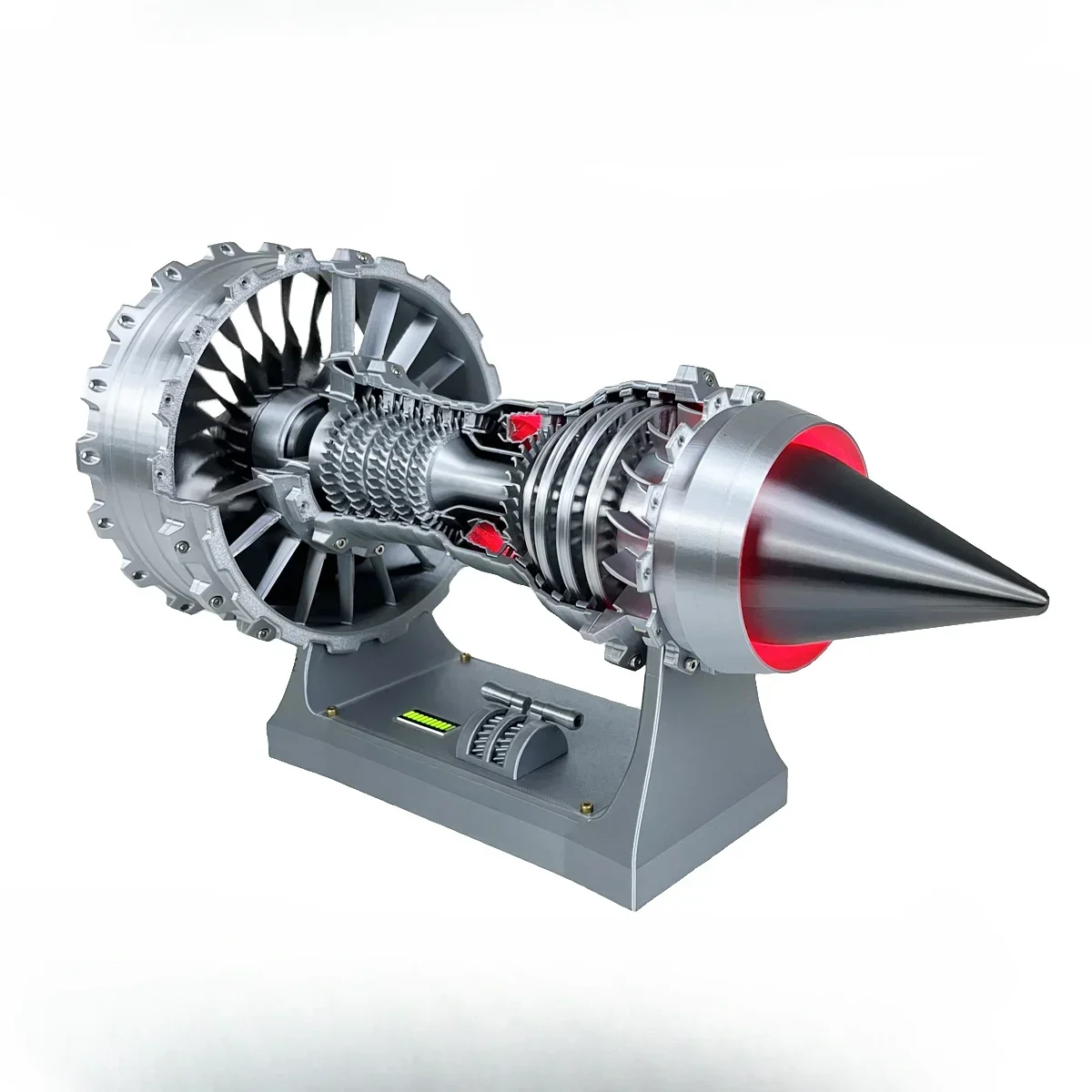 Factory Direct 2026 Stepless Speed Control Throttle Push Rod Imitation Flame Lamp Set Inertia Motor Engine Model Toys