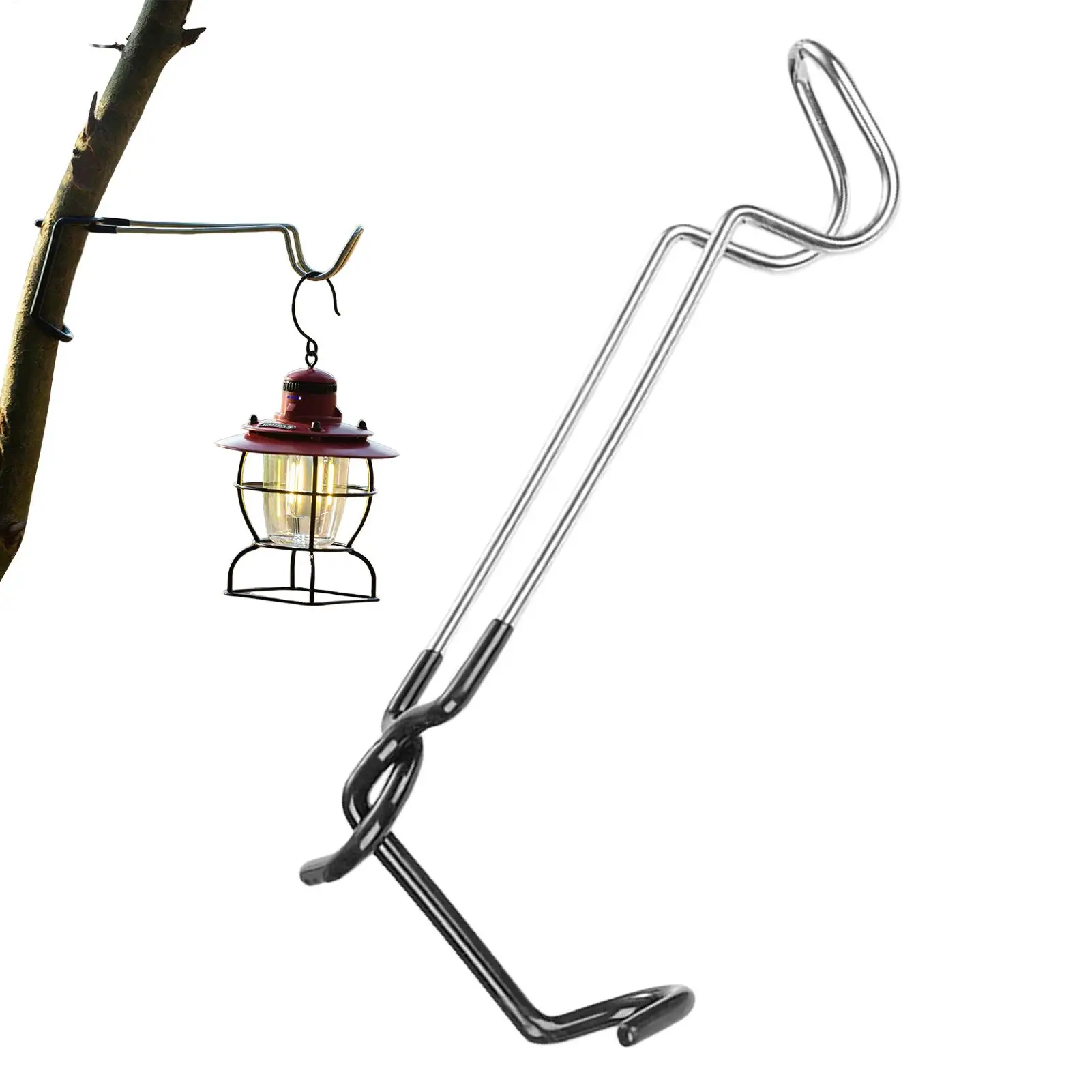 Lantern Hangers Outdoor Lantern Holder Hook Multifunctional Water Bottle Hanger for Outdoor Garden Hiking Picnic Yard Fence