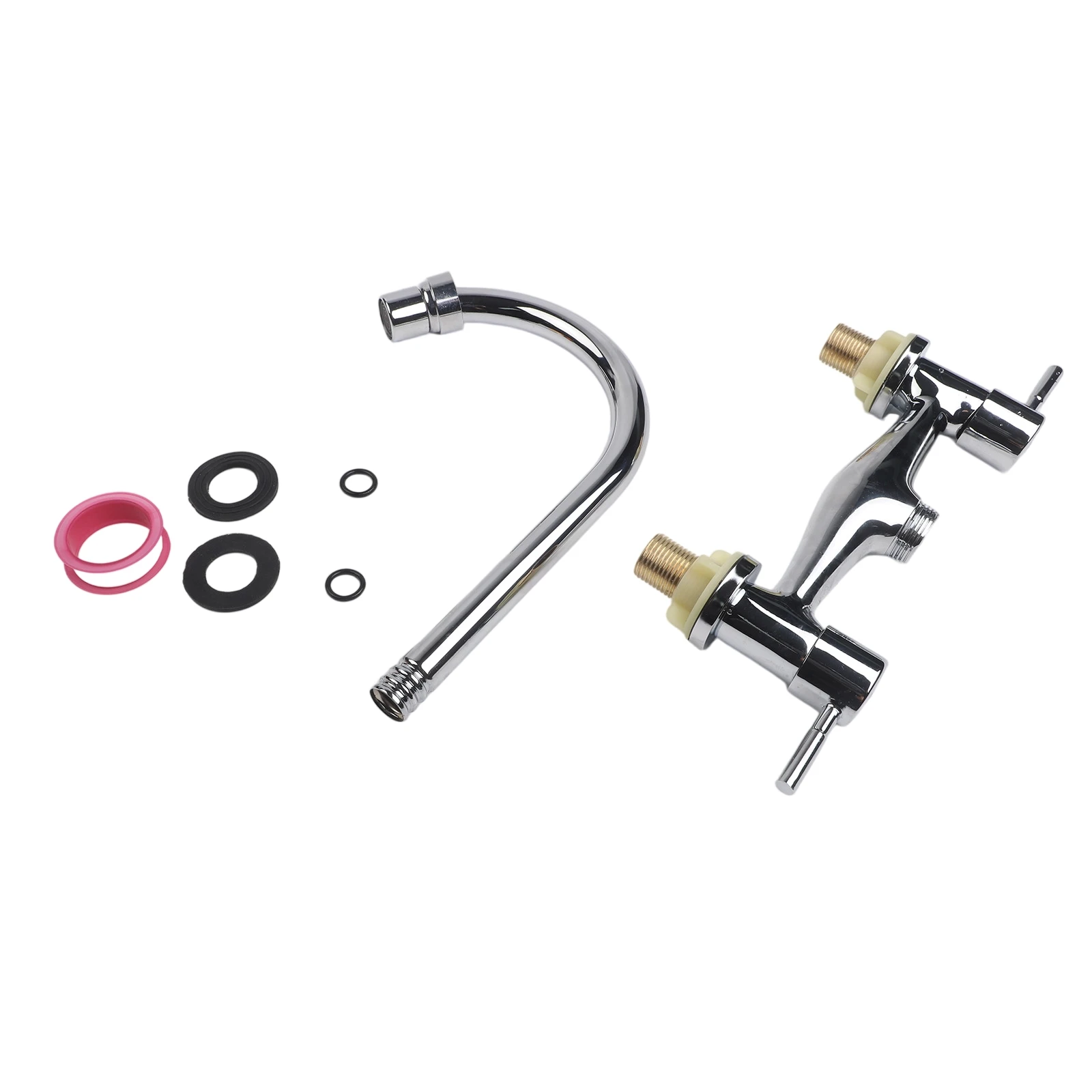 Chrome Hot And Cold Mixing Faucet Solid Brass Chrome Construction for surface Technology Applicable Scenario Applicable