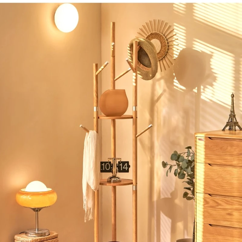 

Solid wood coat rack bedroom home multi-functional hanger living room