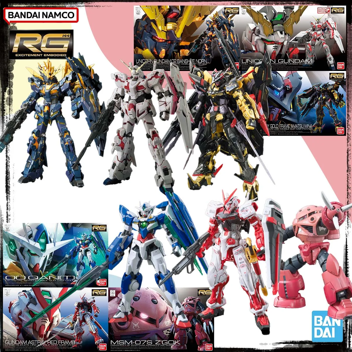 

Bandai подлинный оригинальный комплект модели RG Gundam в наличии аниме фигурка единорог BANSHEE NORN ASTRAY RED FRAME ZGOK фигурки игрушки