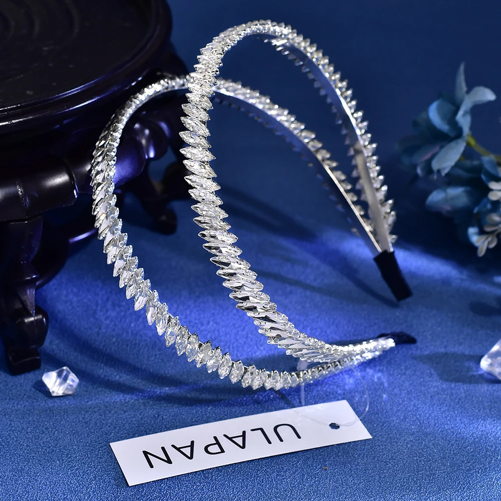 Bride Rhinestone Hair Hoop Wedding Headband Hair Accessorie Bridesmaid Banquet Headwear Tiara Handmade Women Headpieces HP645