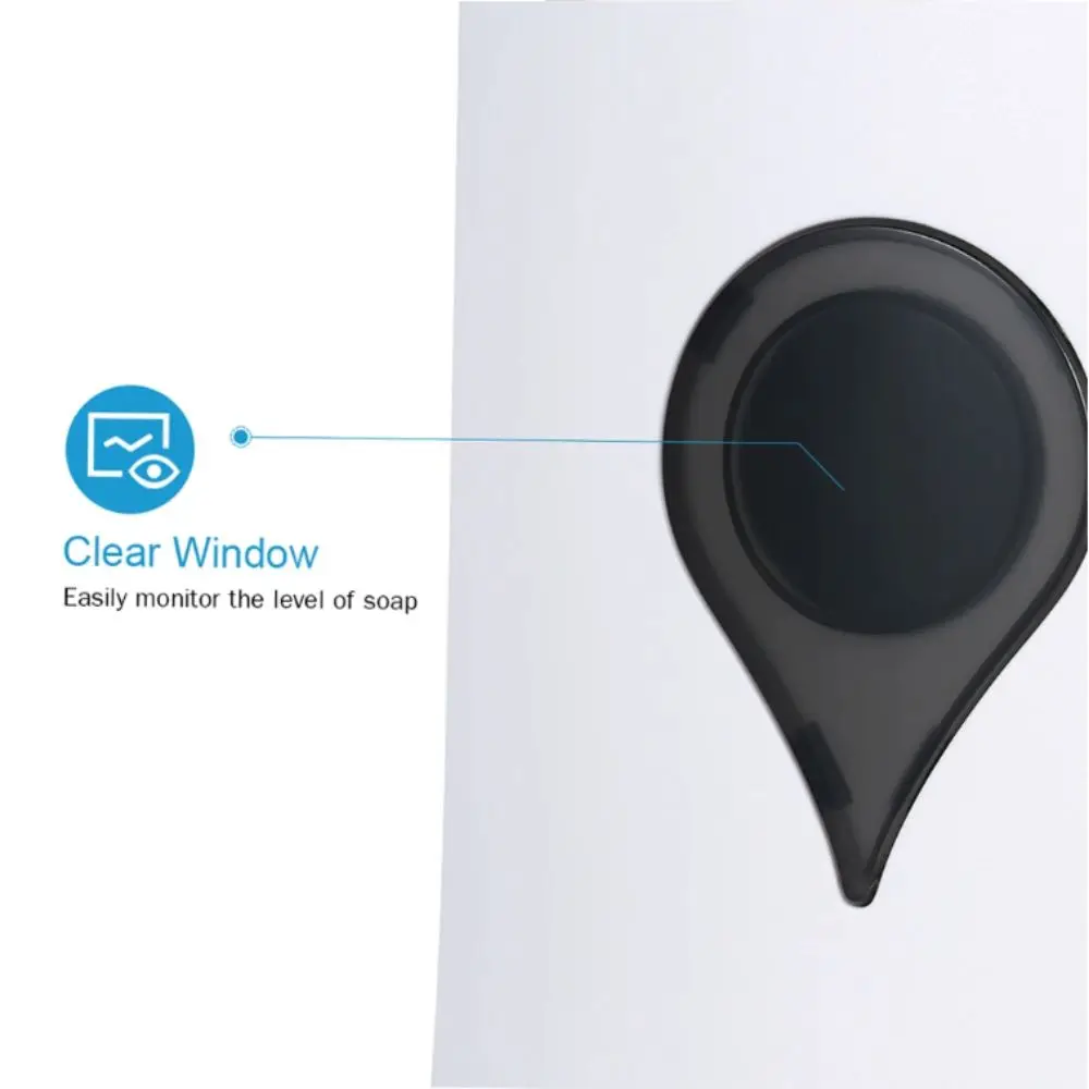 

Пластиковый материал, пенящийся дозатор мыла для рук, прозрачный дизайн, белый, черный цвет, пенный насос, ручной дозатор мыла, большая емкость