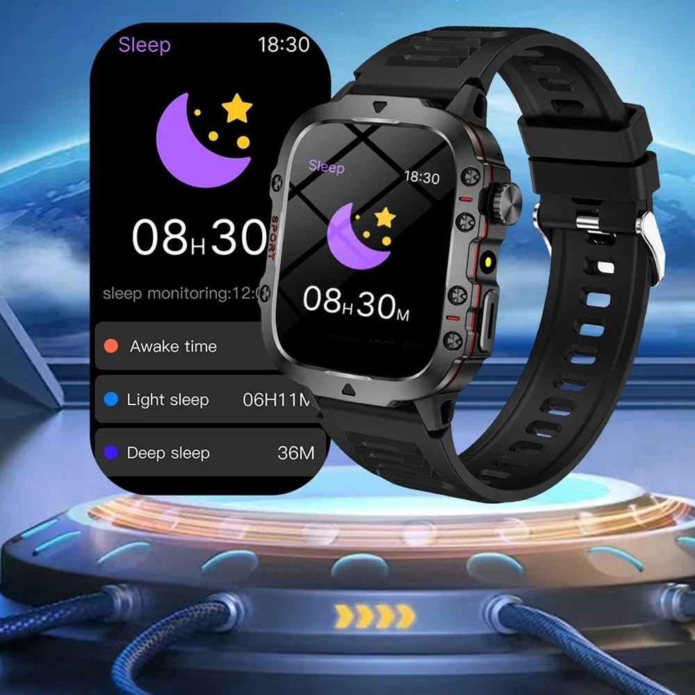 H19 Smartwatch Bluetooth Call ECG Heart Rate Detection Flashlight Compatible Android IOS Outdoor Men Women Sports Smart watch