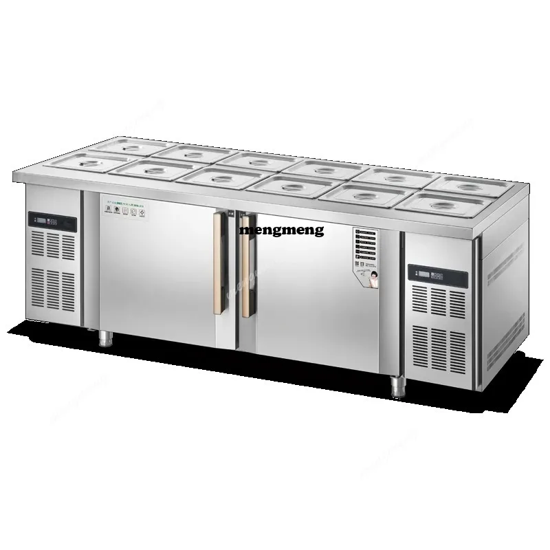 Support Customization Factory Manufacture Stainless Steel Refrigerator Salad Prep Counter Salad Bar