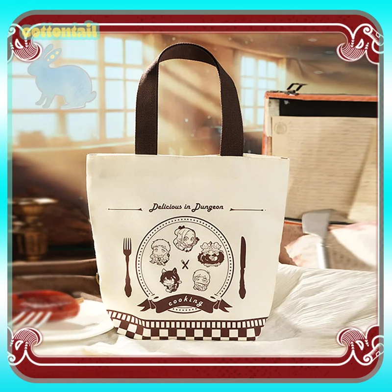 

Original Delicious In Dungeon Exploration Tour Series Canvas Tote Bag High Capacity Commuter Shoulder Bag Anime Peripheral Gifts