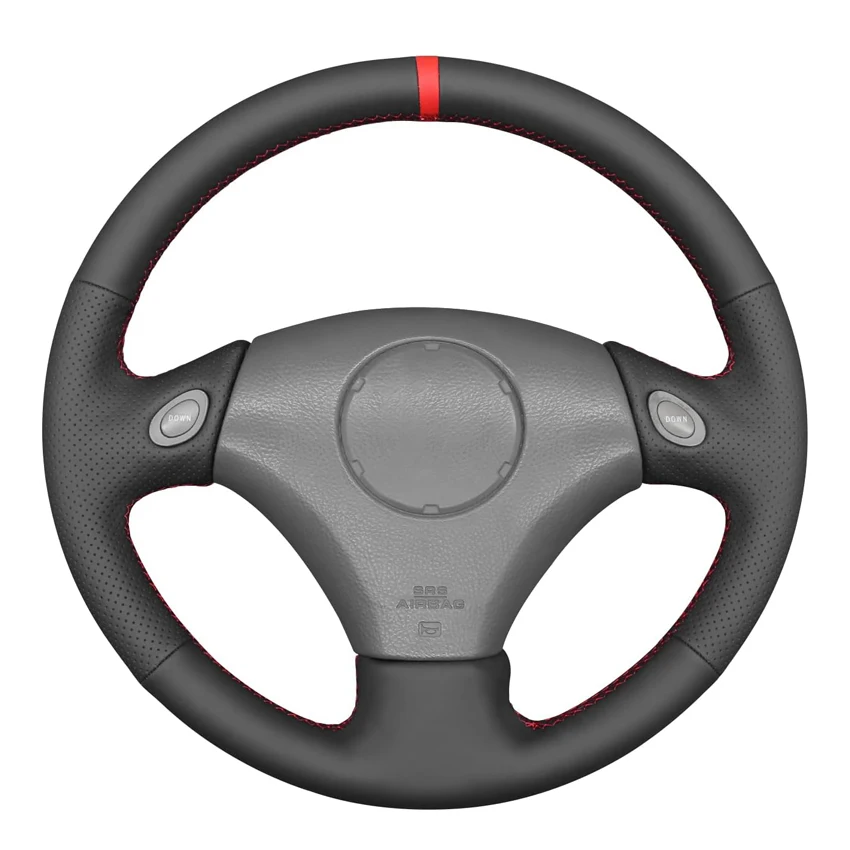 Black Faux Leather Car Steering Wheel Cover For Toyota Aristo 1998 1999 2000 2001 2002 2003 2004 2005