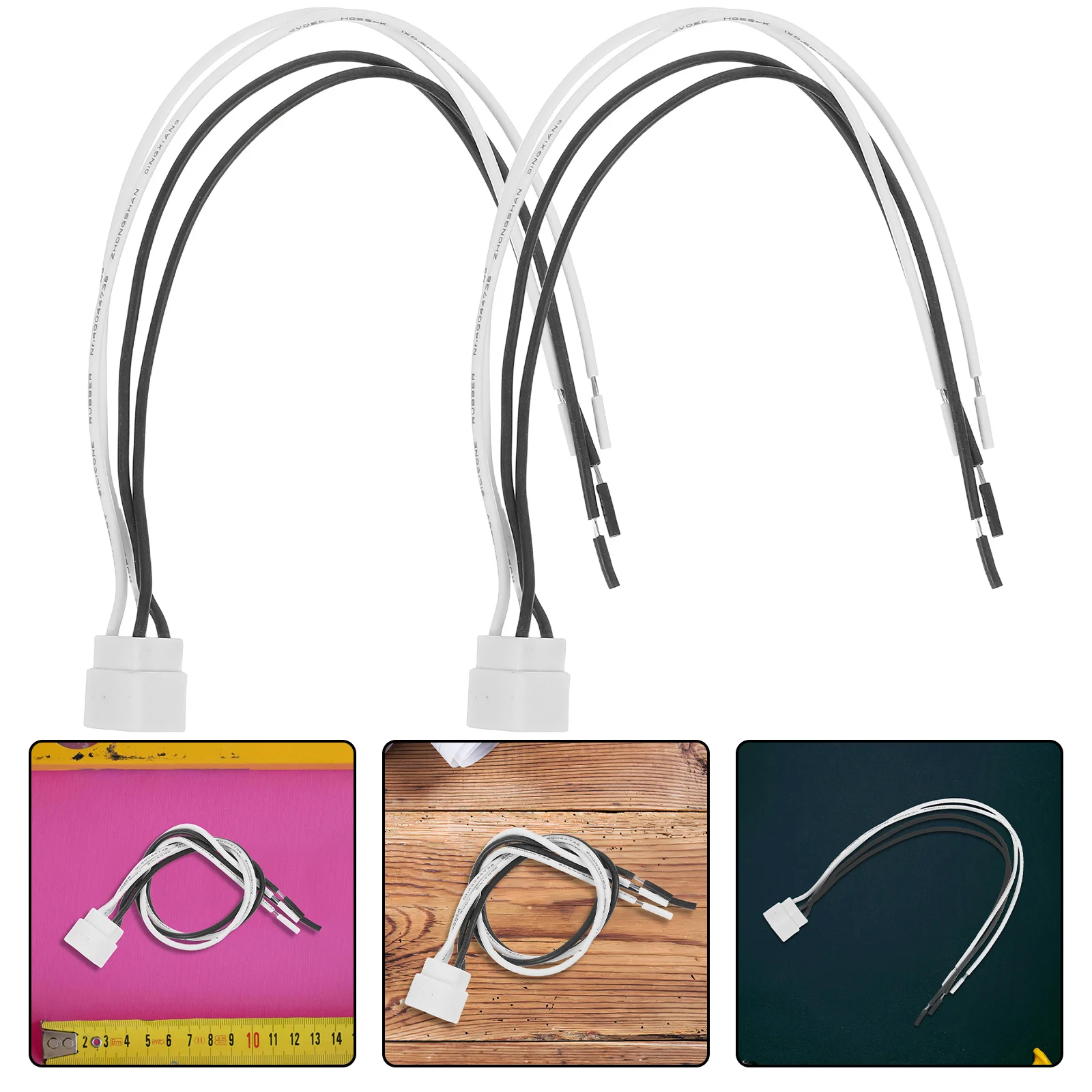 

3Pcs Ceramic Uv Lamp Holder G10q 4-Pin Round Tube Light Socket High Temperature Resistant for Air Purification Water Treatment