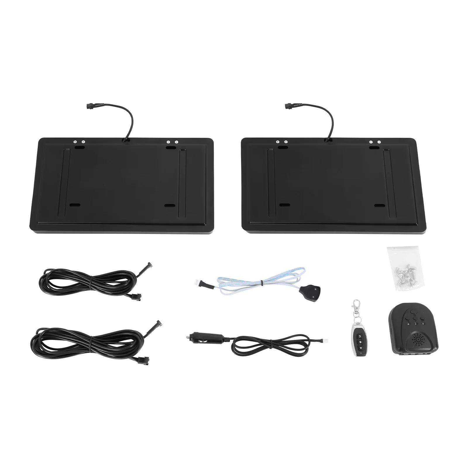 Waterproof Electric License Plate Frame Flipper Remote Control Bracket, 2 Pack