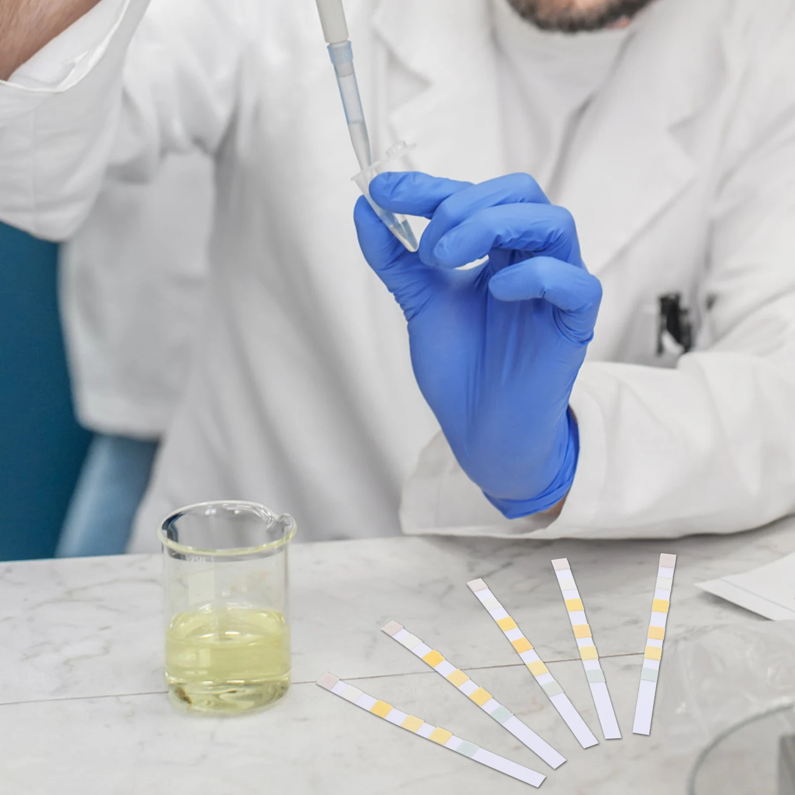 

50 Pcs Water Quality Test Pond Testing Hardness Strips White Swimming