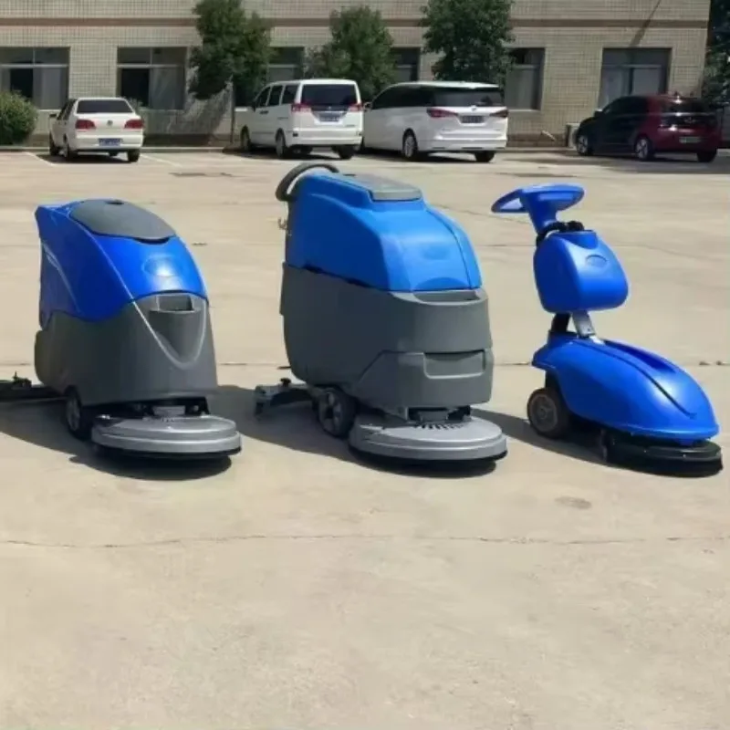 Commercial Hand Push Floor Scrubber 20 Inch Walk Behind Floor Scrubber Machine for Supermarket Retail Floor Maintenance