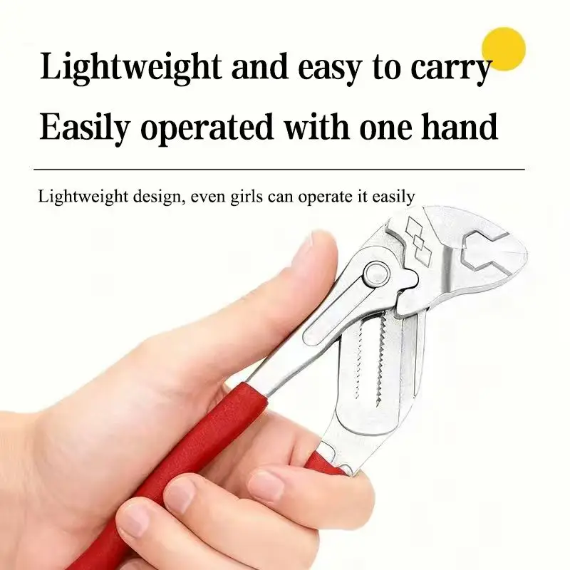 Multifunctional Adjustable Wrench Press Pliers Eagle Beak Water Pipe Pliers Clamp Large Opening Plumbing Household Tools
