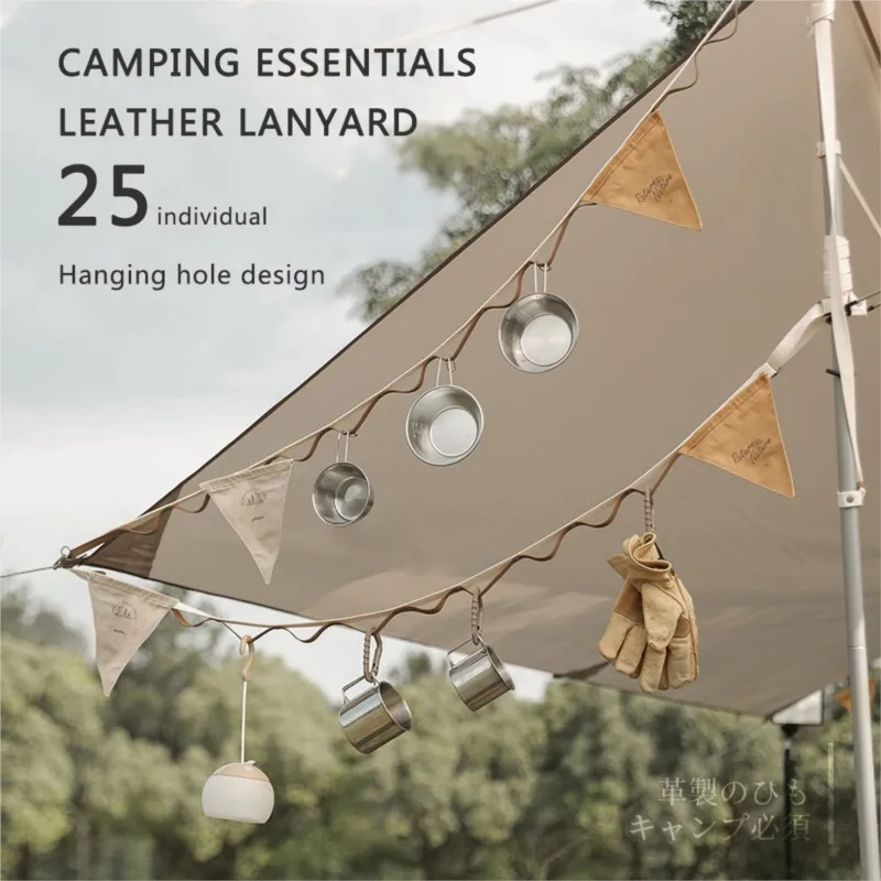 Camping Hanging Rope Outdoor  Tent Canopy Storage Clotheline Strap Hanger Lanyard Anti Slip Travel Hiking Fishing Accessories
