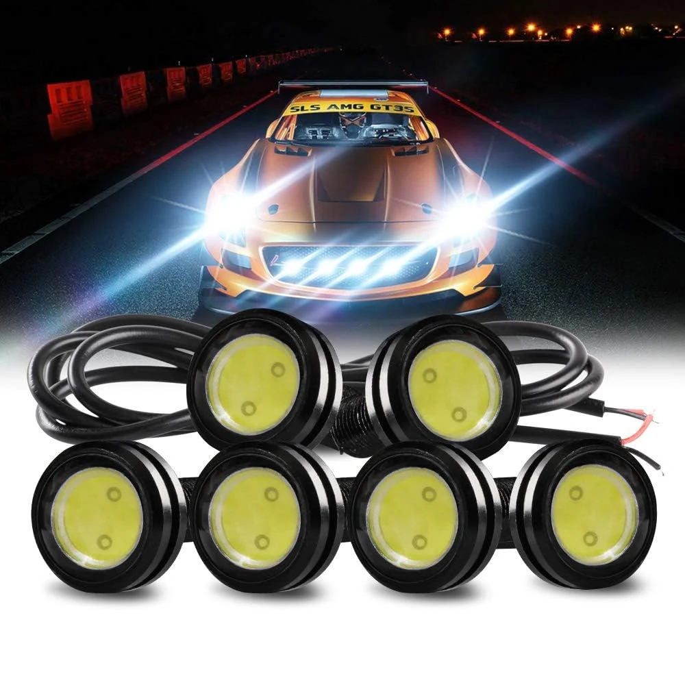 2Pcs Universal Front Grille Lighting Amber High Power Led Eagle Eye DRL Car Fog Bulb Reverse Backup Parking Side Signal Lamp 12V