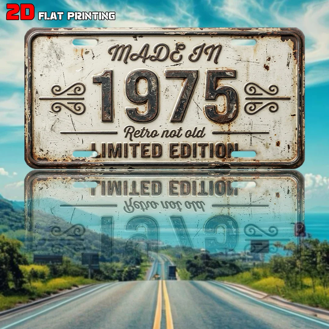 2D Flat - [Open ] 2D Fla[], 1 Pack, 1975 Limited Edition Retro Sign, Home Decor, Birthday Gift (15.24 cm X 30.48 cm), Garage Dec