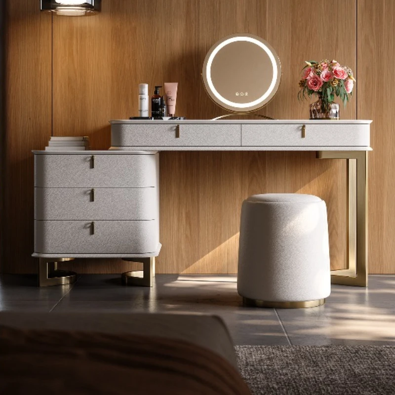 

bedside table, dresser integrated master bedroom advanced light luxury storage cabinet