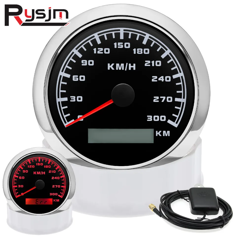 交換用スピードメーター,300 km/h,200/h,120/h,60 km/h,防水,GPS,赤い