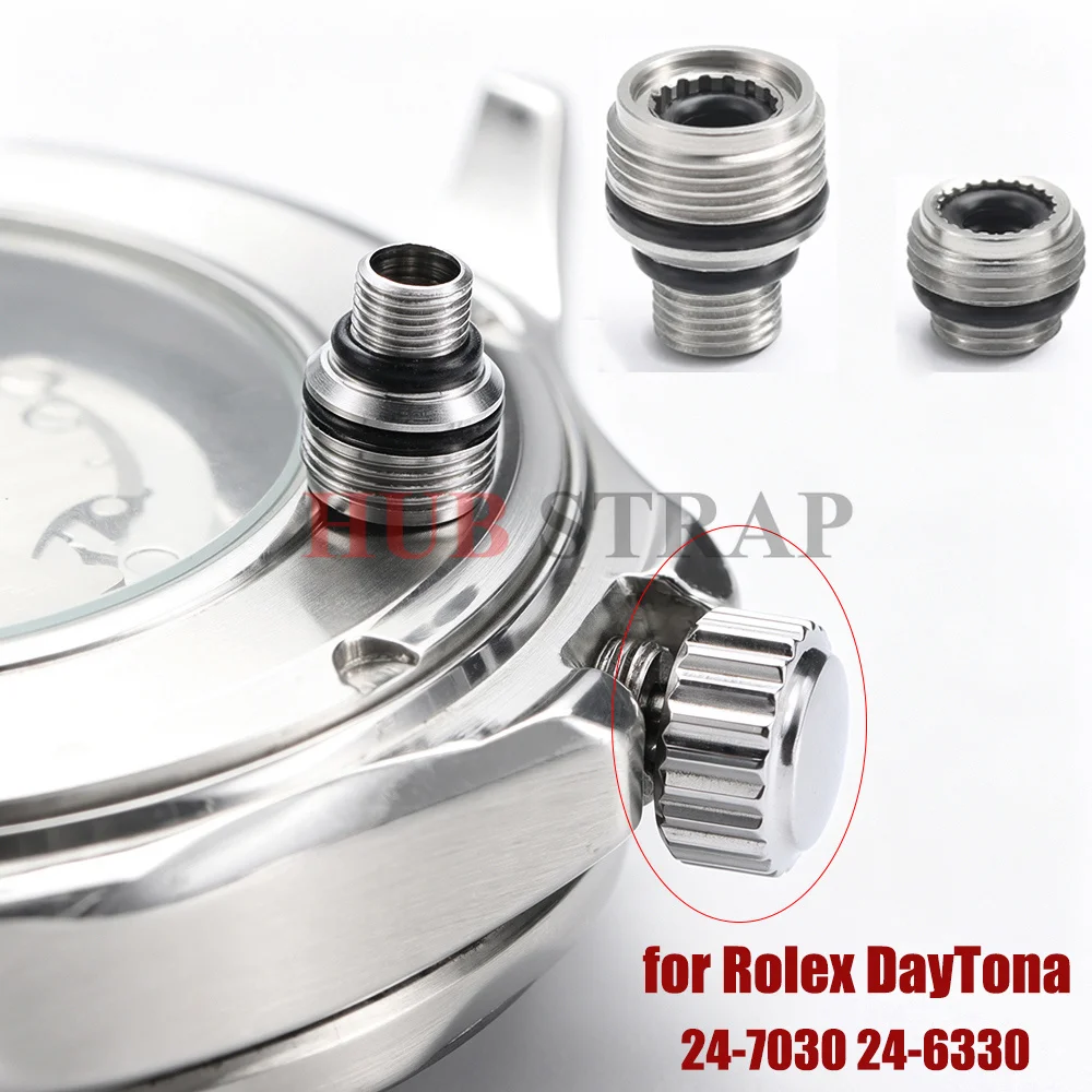 Stainless Steel 6.0mm Watch Crown Case Tube With Gasket For Rolex Daytona 24-7030 24-6330 Watch Movement Replacement Repair Part