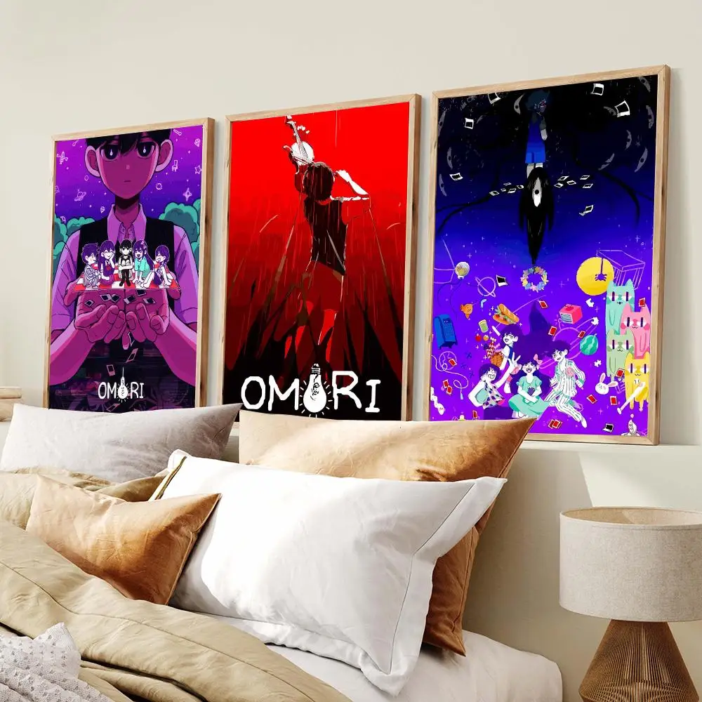 Psychological Horror Game O-Omori Poster Modern Minimalist Wall Art Prints Poster Home Decor Interior Bedroom Living Room