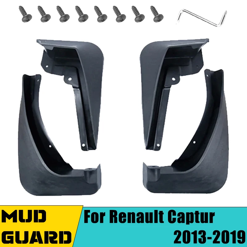 

4 PCS Car Mudguard Mud Flaps For Renault Captur Samsung QM3 2013-2019 2014 2015 Auto Splash Flap Guard Rear Fender Accessories