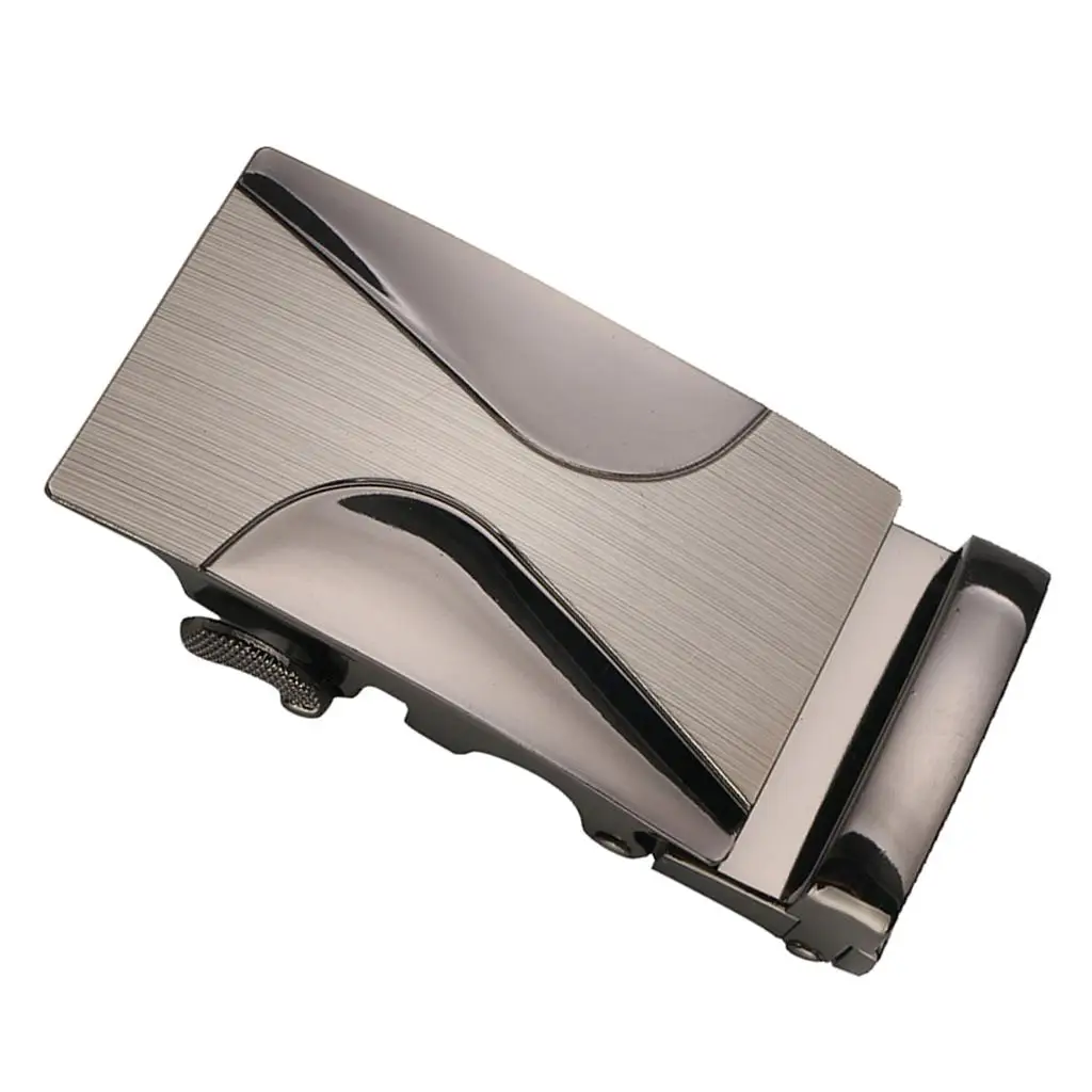 Męska metalowa klamra do paska z mechanizmem zapadkowym, zamienna, z przesuwną klamrą.