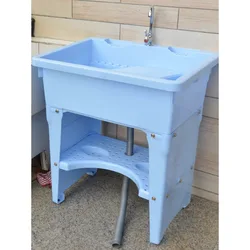 Plastic laundry sink, washbasin, balcony, bathroom cabinet with washboard, wash basin, bathroom cabinet floor