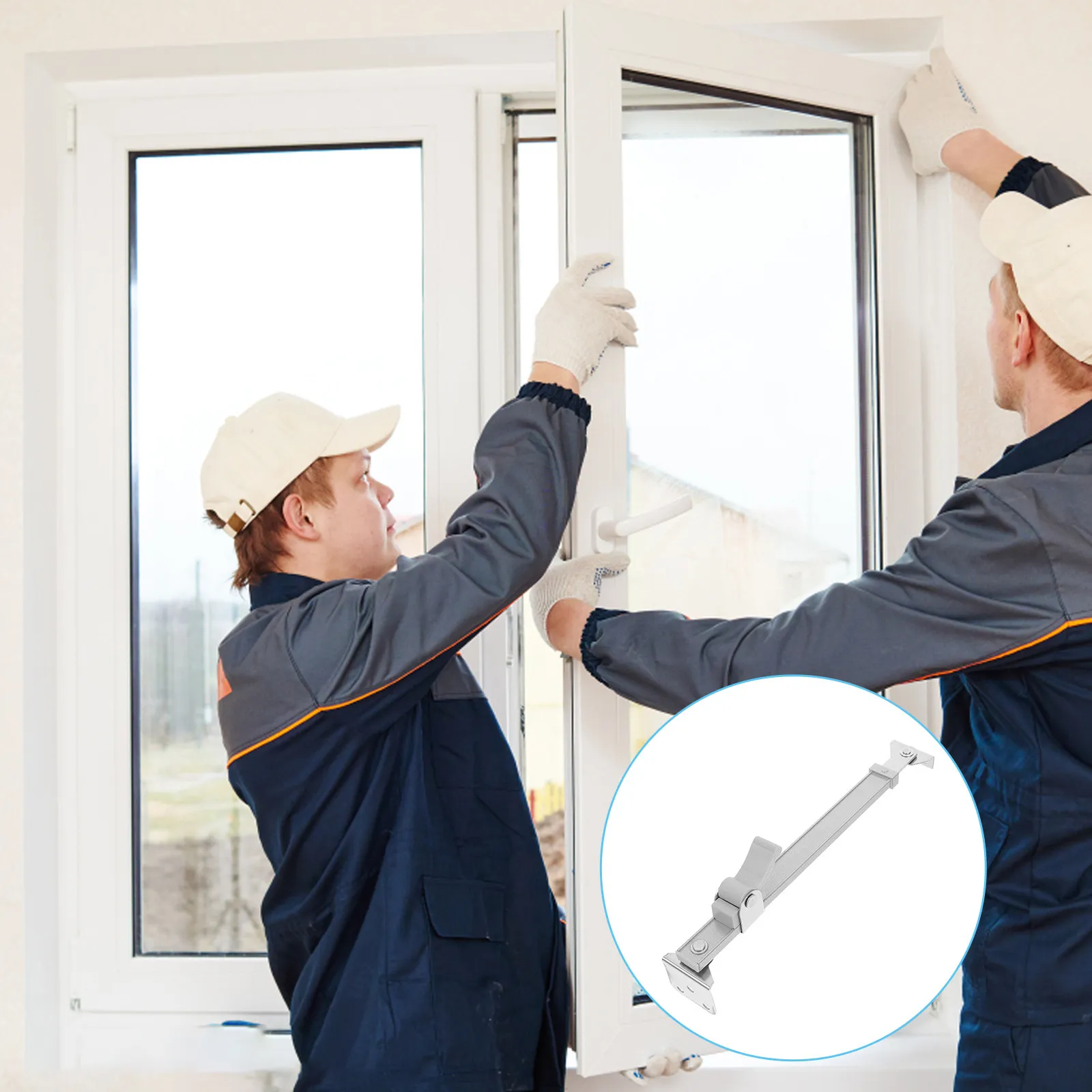 Casement Window Limiter Rod Adjustable Telescopic Security Bar Safety Hinge Replacement Fitting Window Limiting Bar