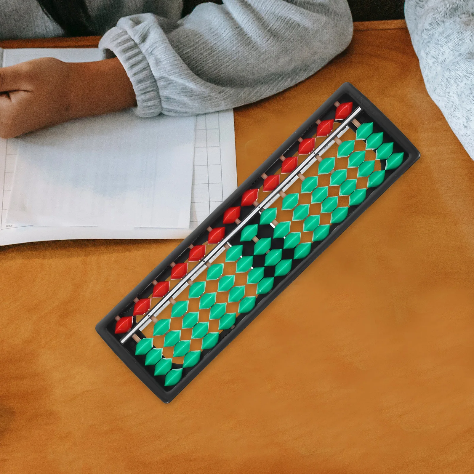 

2pcs Plastic Abacus Teaching Aids Vintage Child Chinese Math Calculating Tool Portable Bead Counter Educational Toy