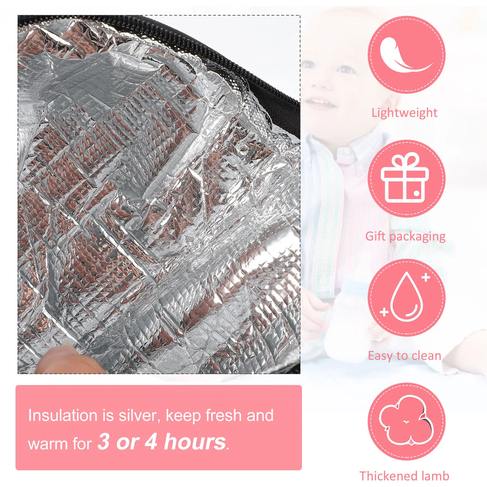 Couvre-biberon 2 pièces, manchon isolant thermique, protecteur en tissu, stockage de biberon, fournitures portables de voyage