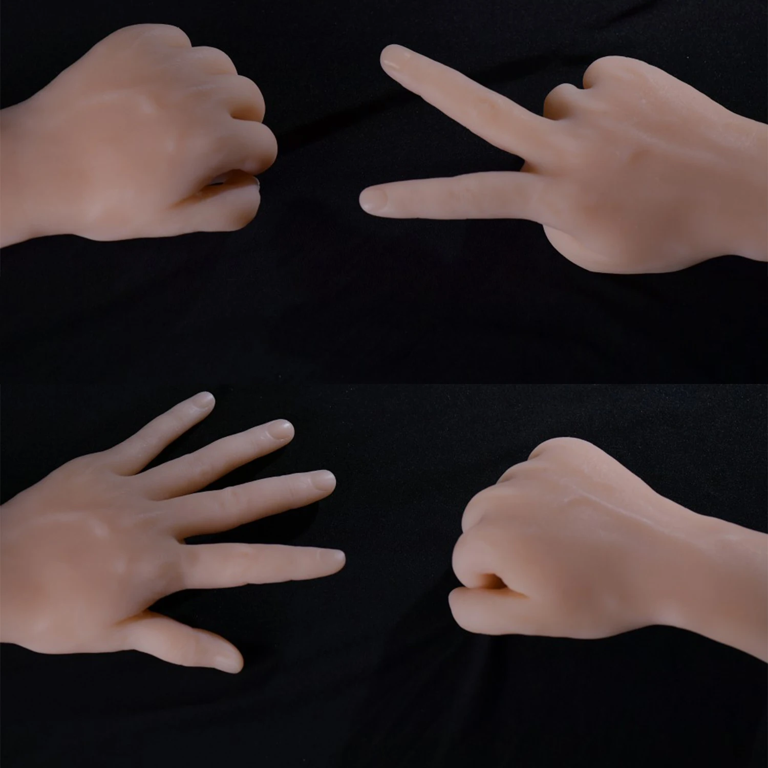 Silicone Hand Model Finger Bendable Positioning Male Mannequin Hand For Painting Photograph Jewelry Display Props