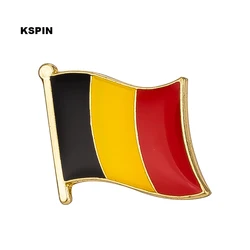 Belgium Country Flag Metal Lapel Pin Badges for Clothing Brooches for Women/Men Badges for Backpacks KS-0034