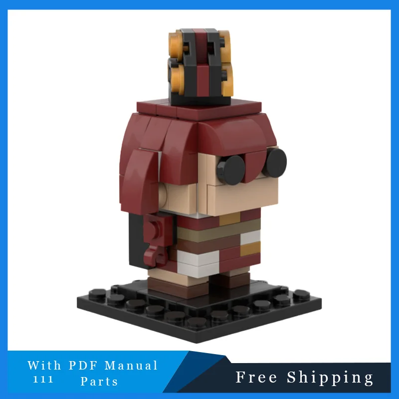 

111 Parts MOC Red Hair Brickheadz Building Blocks Model Christmas Birthday Gift Inspires Unlimited Creativity Building Toy Suit