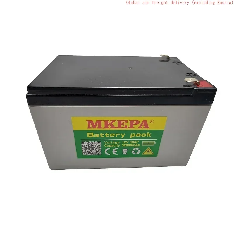 MKEPA 12V 3S8P 32Ah large capacity lithium-ion battery pack for outdoor energy storage in golf carts and electric tricycles