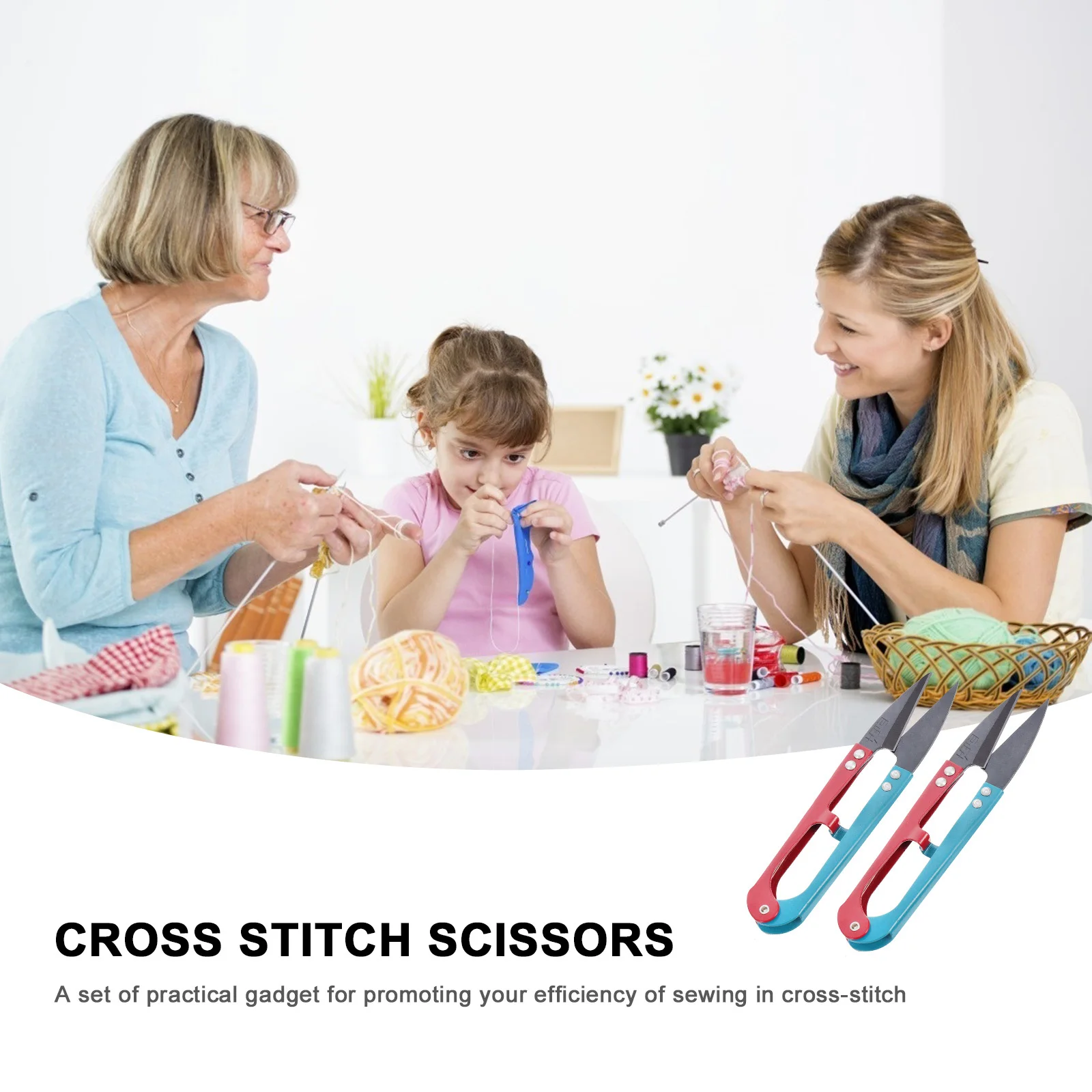 

12Pcs U-Shape Sewing Scissors Strong Embroidery Cross Stitch Cutting Tool Home DIY Sewing Craft DIY Scissor Handmade Scissor