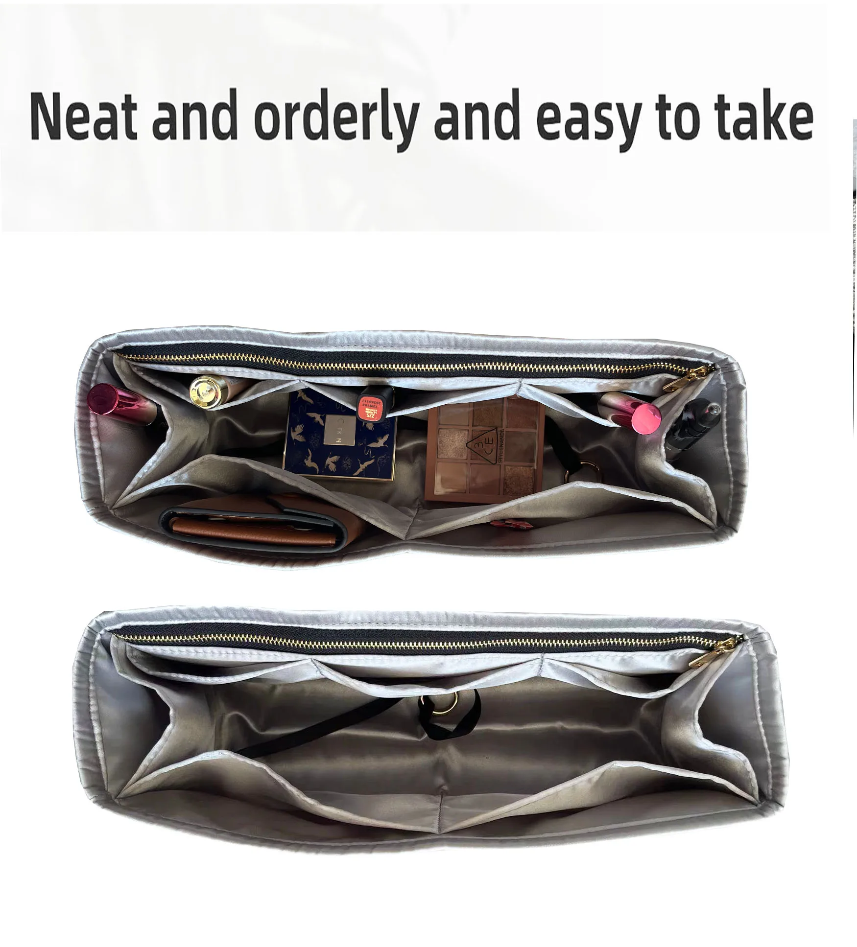 Purse Bag Organizer Insert, Silk, Luxury Handbag Tote in Bag Shapers, Fits K./elly mini I/mini II /20/25/28/32/35/40 Bags