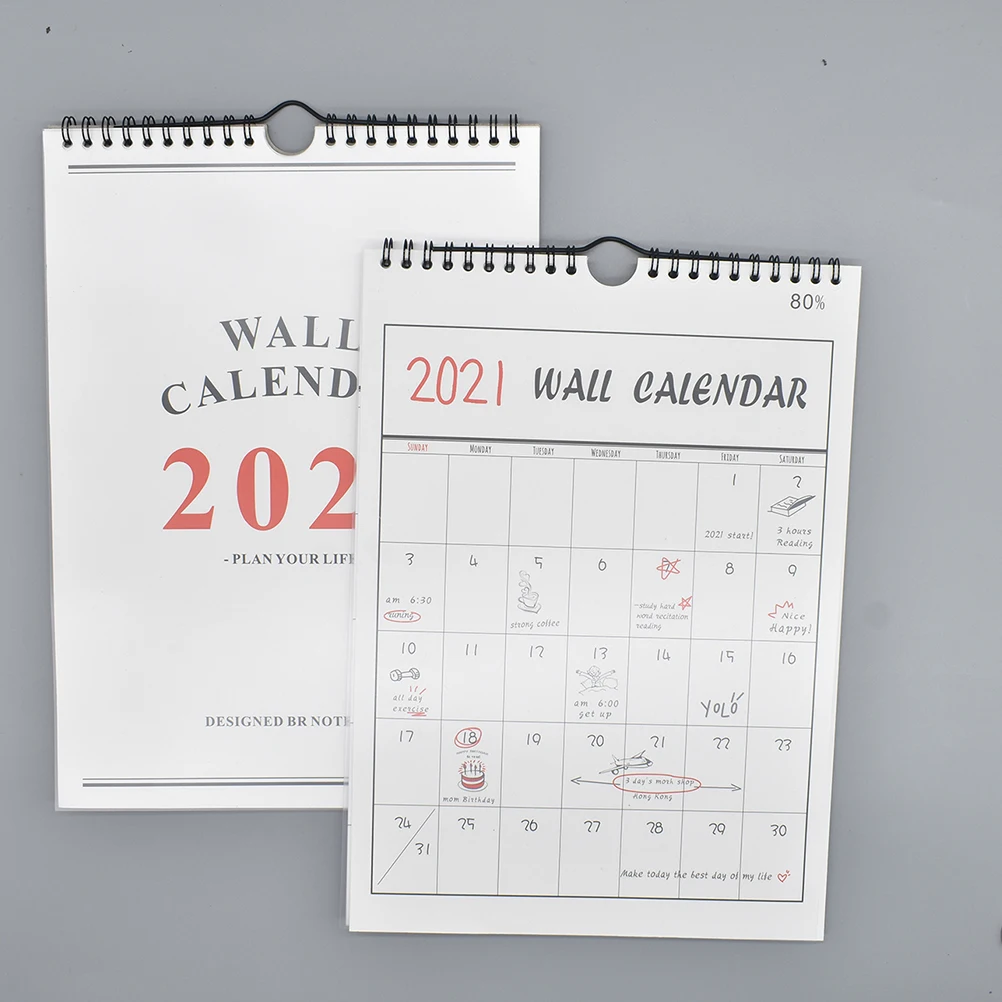 

Простой дизайн 2021, ежедневный график, ручная роспись, календарь, ежемесячный планировщик, настенный подвесной календарь для домашнего офиса