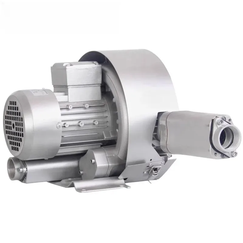 Pompa Udara Impeller Dua Tahap Tekanan Tinggi Vortex untuk Aerator Kolam Ikan Sungai, Blower Tekanan Tinggi