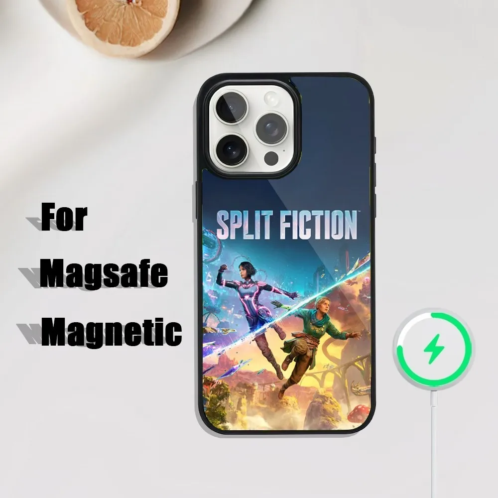 حافظة هاتف Game S-Split F-Fiction لهاتف iPhone 16,15,14,13,12,11,Plus,Pro,Max Mini Magsafe شحن لاسلكي مغناطيسي