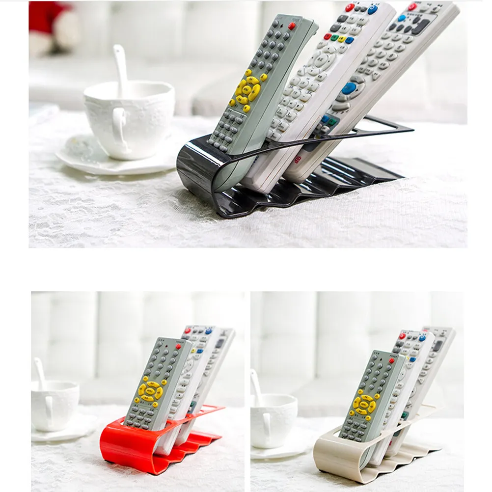 

4 Grid Remote Control Organizer Holder for Dvd Vcr Storage Rack with Anti-Slip Base Compact Design Portable Multi-Function