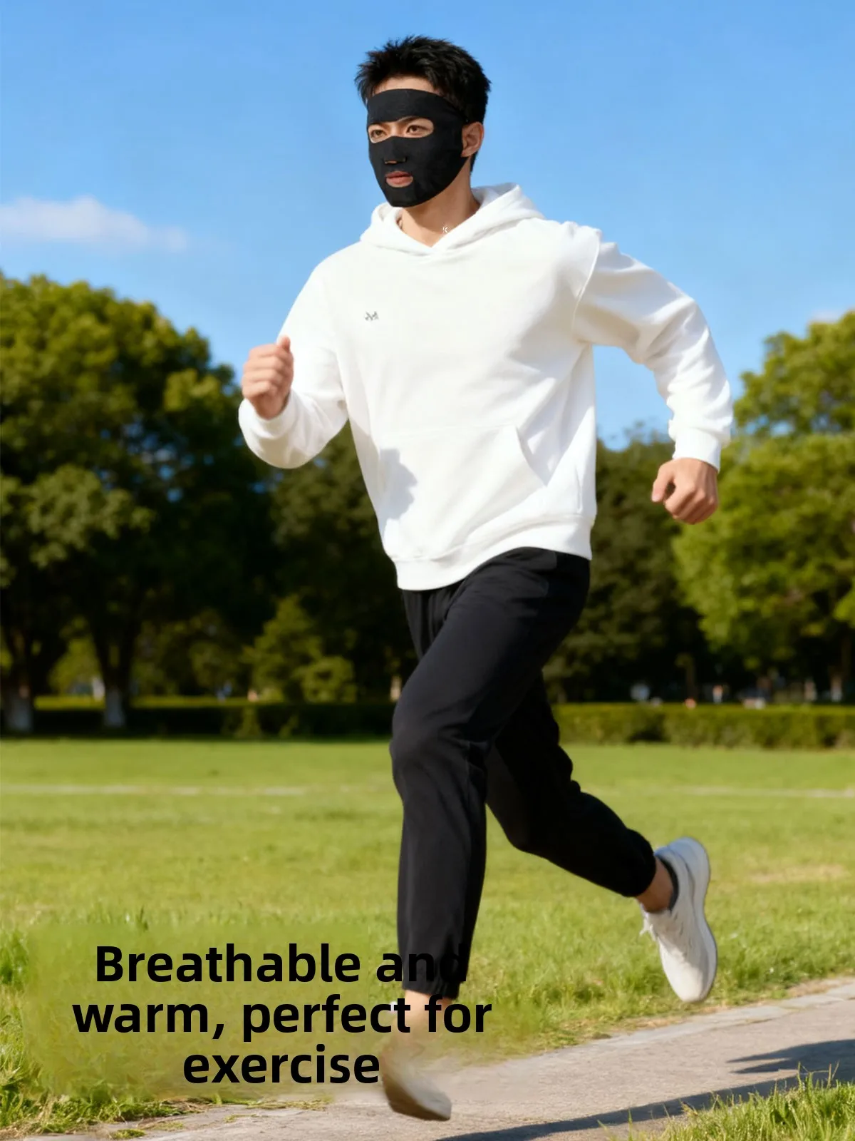Warmth Running Face Mask Golf Fishing Men's Special Mouth  Nose Cover Breathable Cold Protection Full Face Mask
