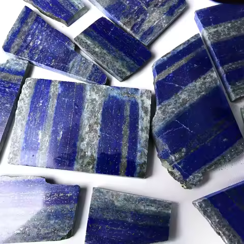 1pc Natural Lapis Lazuli Slab Royal Blue Stone with Golden Pyrite Flecks Polished Slab Mineral Unique Veins &amp; Timeless Elegance