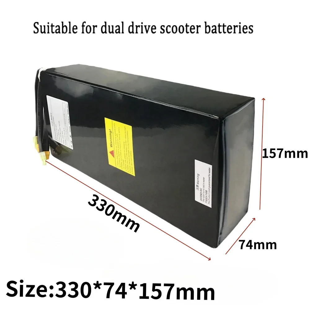 52V 33.6A 14S7P  21700 Rechargeable Lithium Battery Pack, Powerful electric scooter Dual drive scooter battery