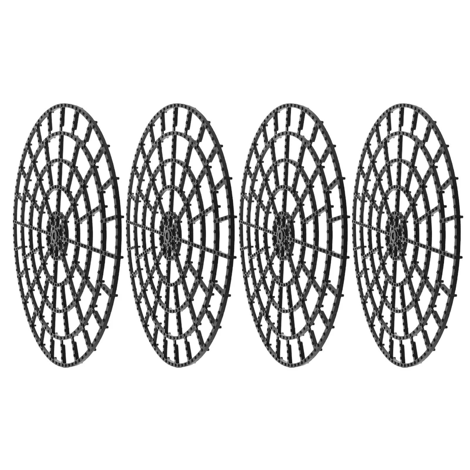 4Pcs Plastic Flower Pot Tray Risers Adjustable Size Planter Riser Protect Floor Elevate Pots Improve Drainage Indoor Balcony