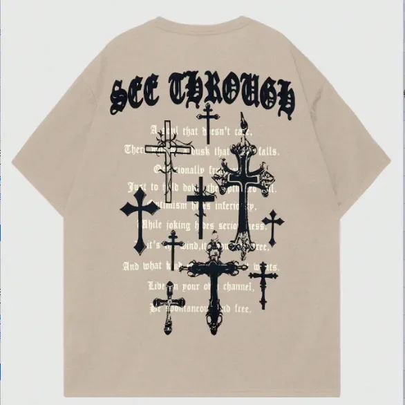 

Shirt Hip Hop Cross Graphic Tee Shirt Men Tshirt Men Women Summer Fashion Short Sleeve T-shirt Tees Boy Hip Hop Summer Tops