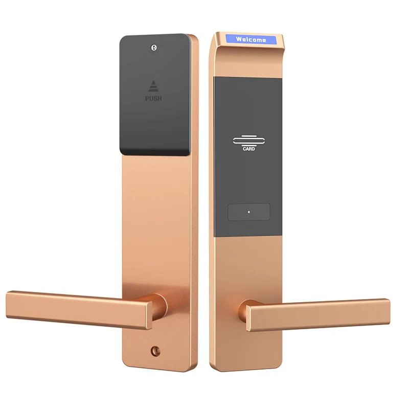 

Intelligent door lock hotel lock Smart lock rfid lock hotel door lock Electronic RFID Hotel Door System free software card lock