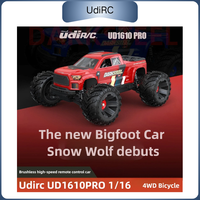 UDIRC UD1610PRO 1/16 4WD Brushless RC Car, Big Foot Off-Road Climbing Vehicle with Remote Control, Toy Gift for Boys Kids