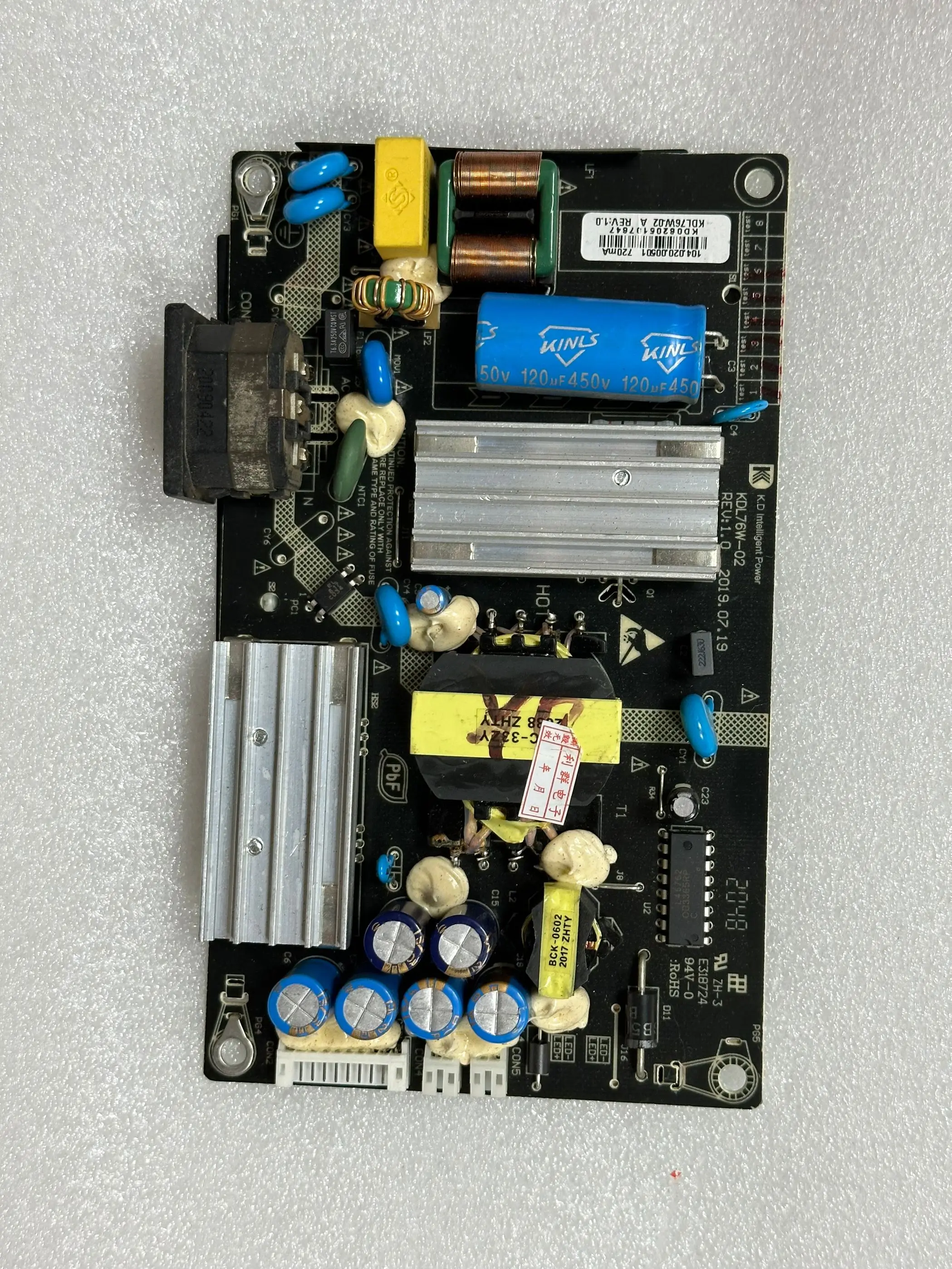 

XMMNTWQ34 Power board KDL76W-02 841-BK076-0201C Screen LSM340YP05-T01