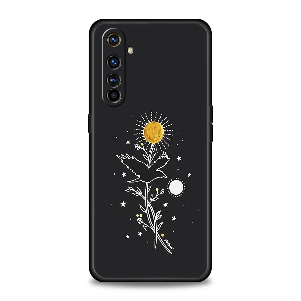 Phone Case For Realme 12 11 10 9 8 5G 7 GT5 GT3 GT2 Pro Plus C21 C11 C25 C35 GT Neo 2 3 3T 5 Cover Simplicity line Art sun moon image 4