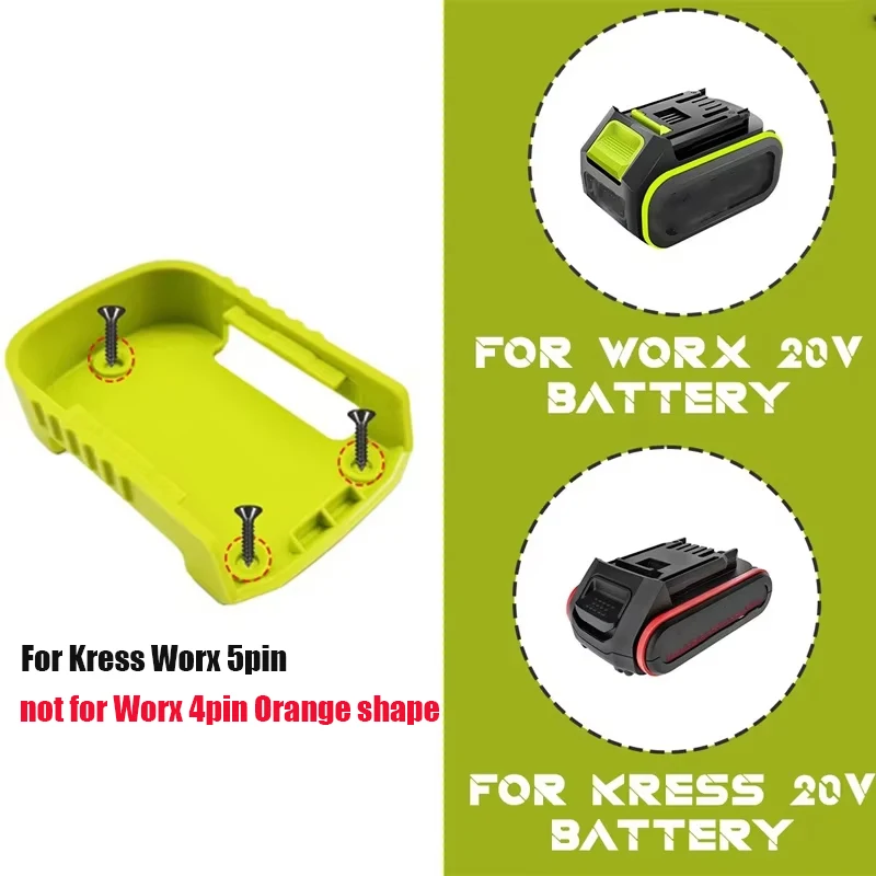 For Kress WORX5 PIN 20V Battery Holder Wall Storage Mounts Stander Mount Display Hanger Dock Battery Belt Buckle Secure