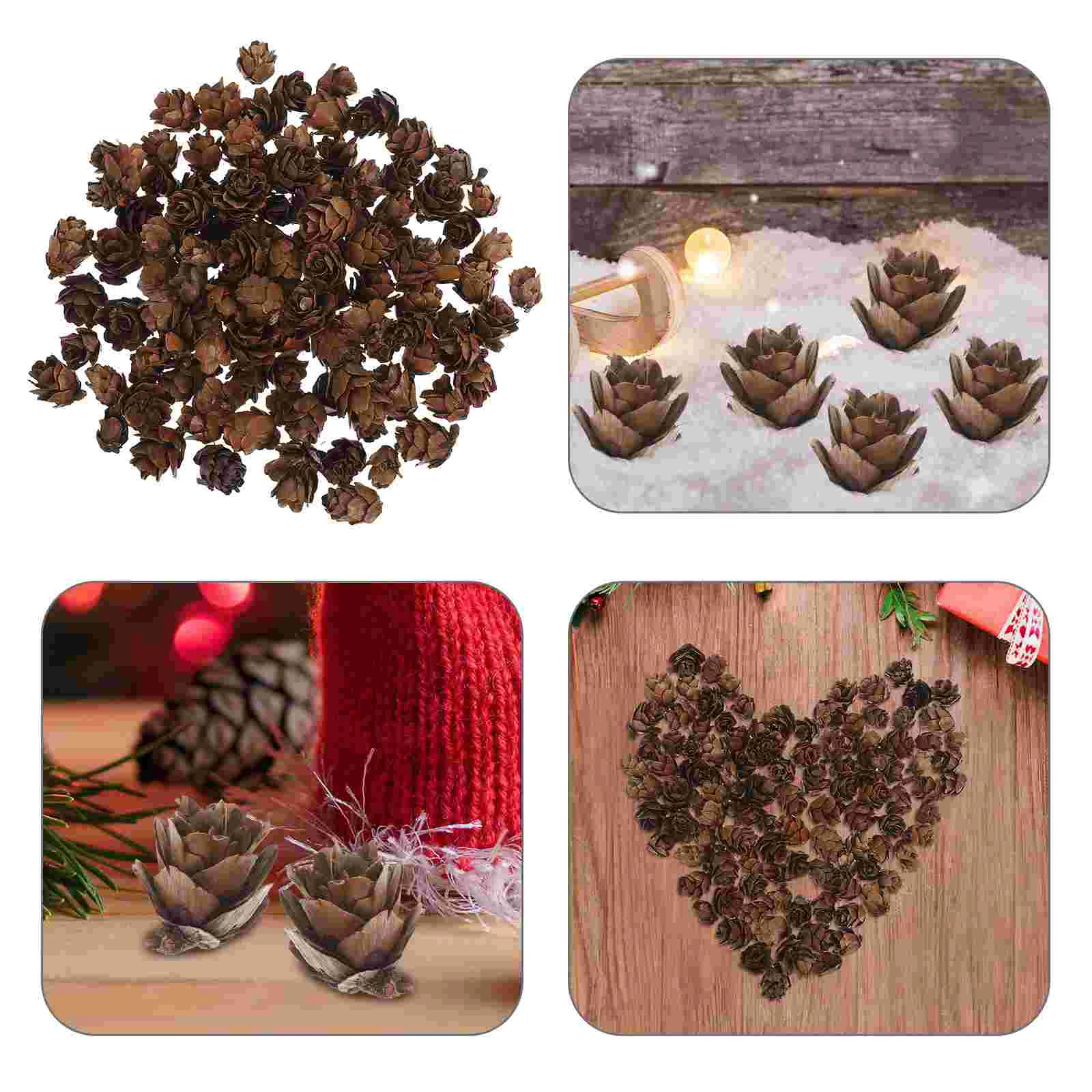 

Songhwa Photo Props Artificial Pine Cone Ornament Wooden Christmas Creative Fall Plant